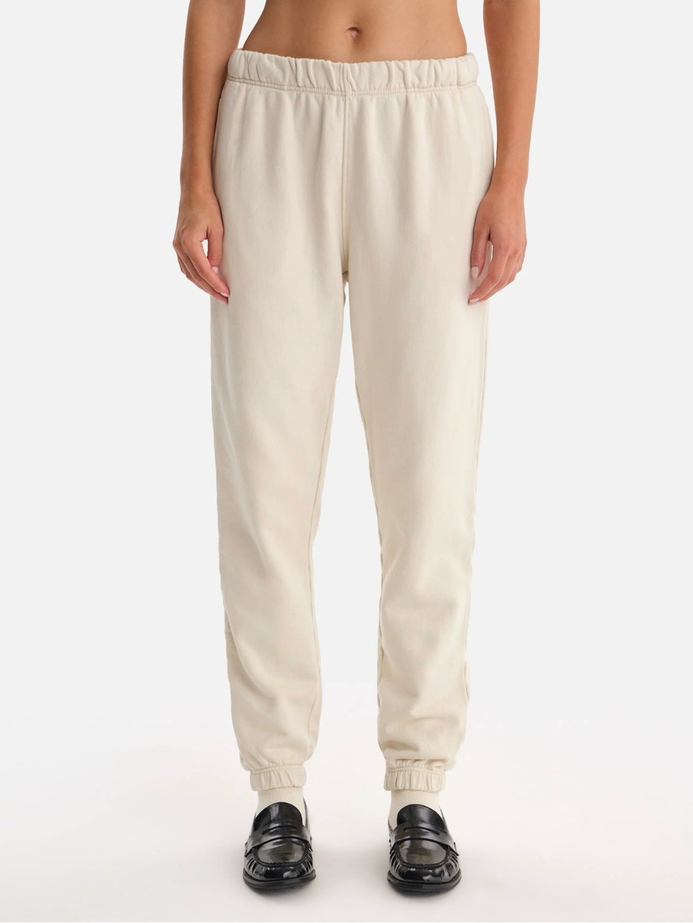 MATE the Label Organic Fleece Relaxed Sweatpant Jogger Bone Small